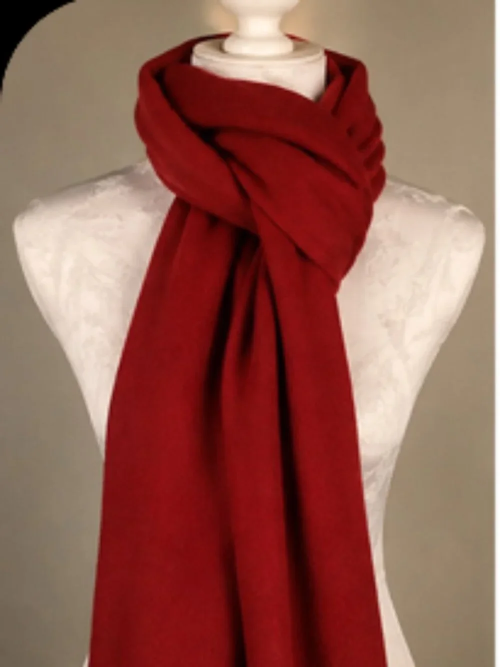 Classic Red Fringed Scarf Wrap Solid Crimson Soft Winter Accessory